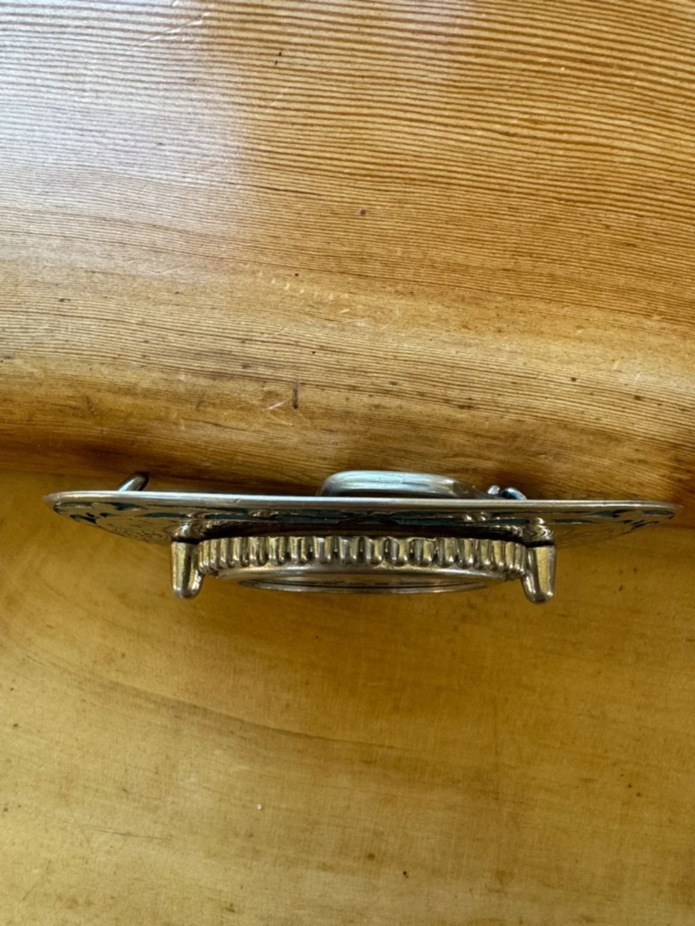 1923 SILVER $ BELT BUCKLE with GENUINE PEACE DOLLAR ADAPTABLE USA VINTAGE UNISEX